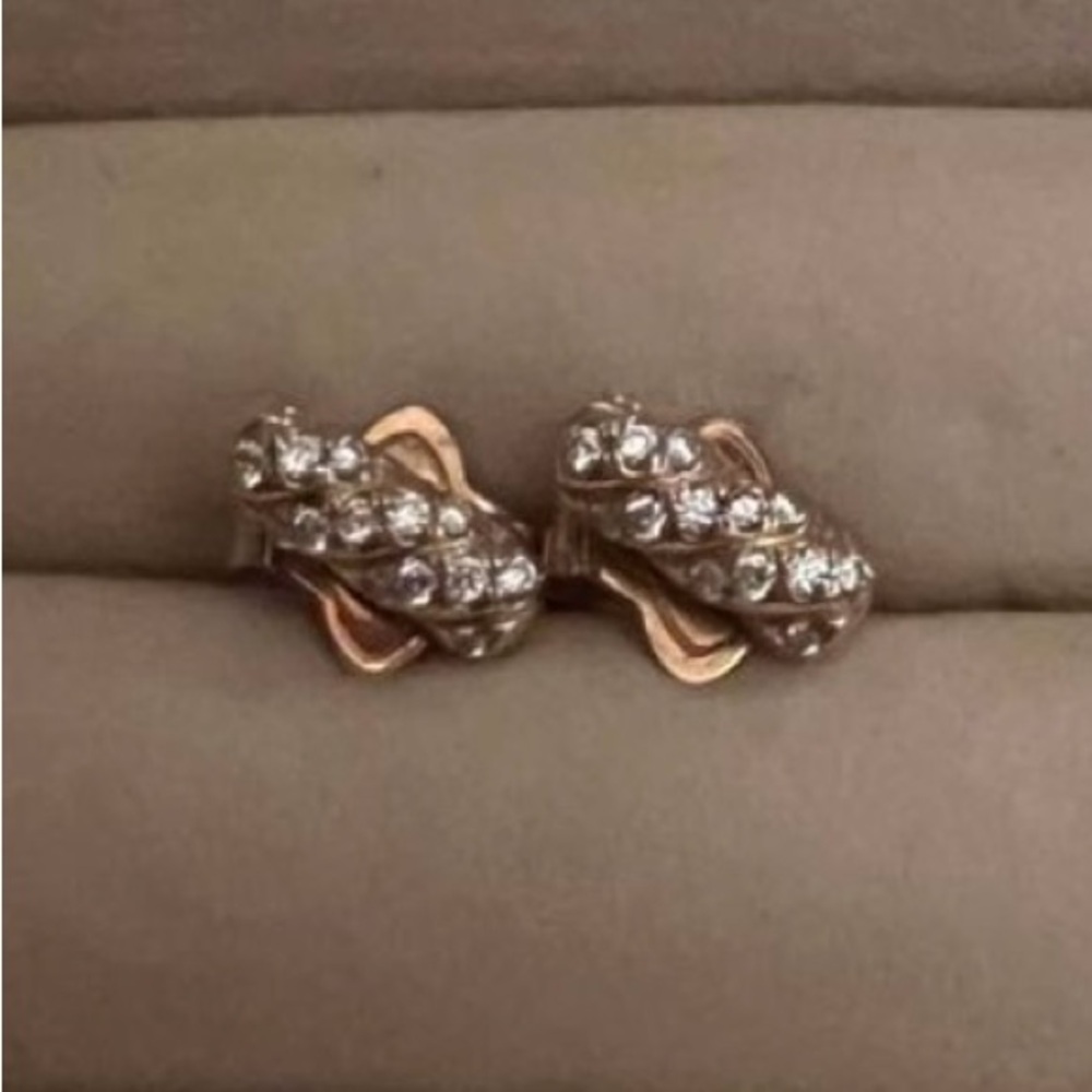 David yurman - Bar Stud Earrings in 18K Yellow Gold with Pavé Diamonds